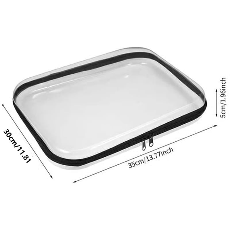 Double Zippered Hard Pouch