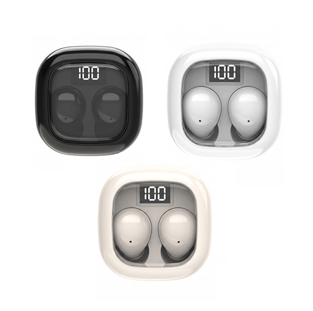 Crystal-Series Wireless Mini Headphones with LED Display
