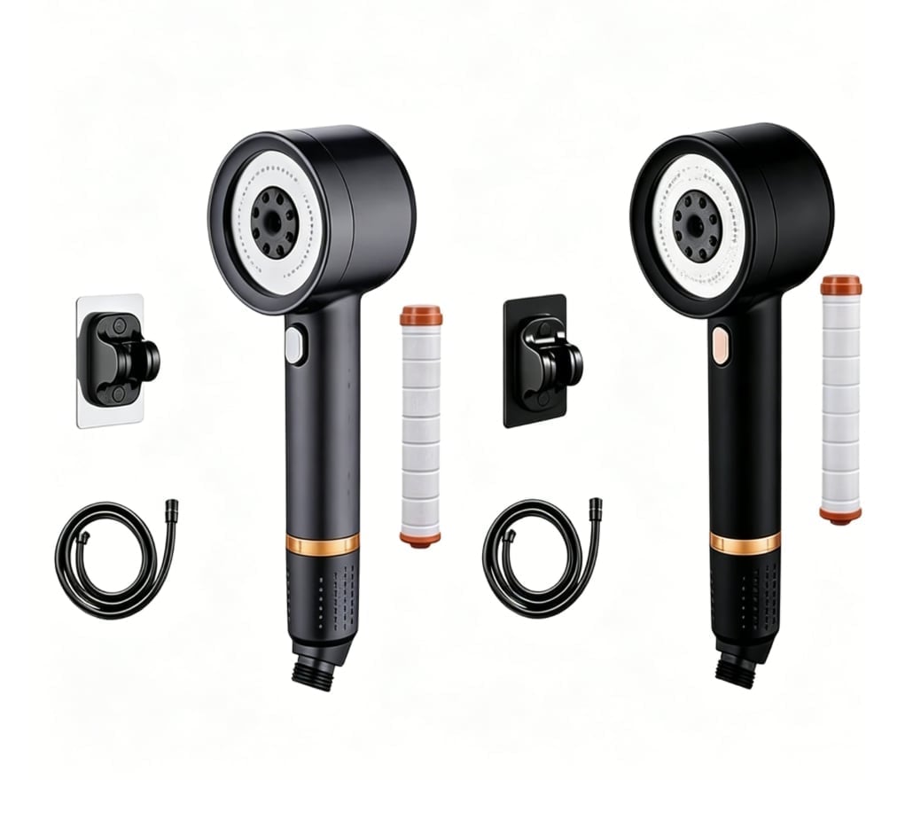 Filtered High-Pressure Shower Head Set