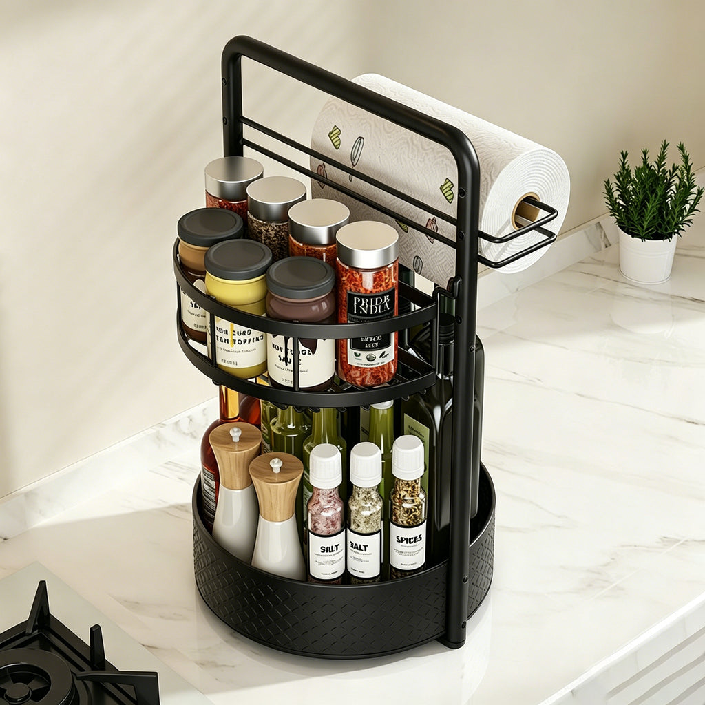 📋Paper Towel & Seasoning Storage Rack