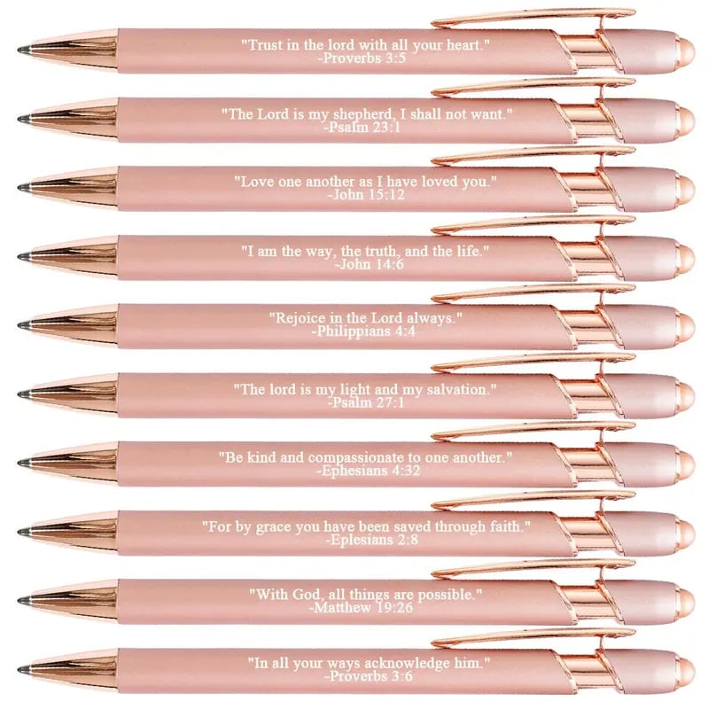 Bible Verse Ballpoint Pen Set (10PCS)