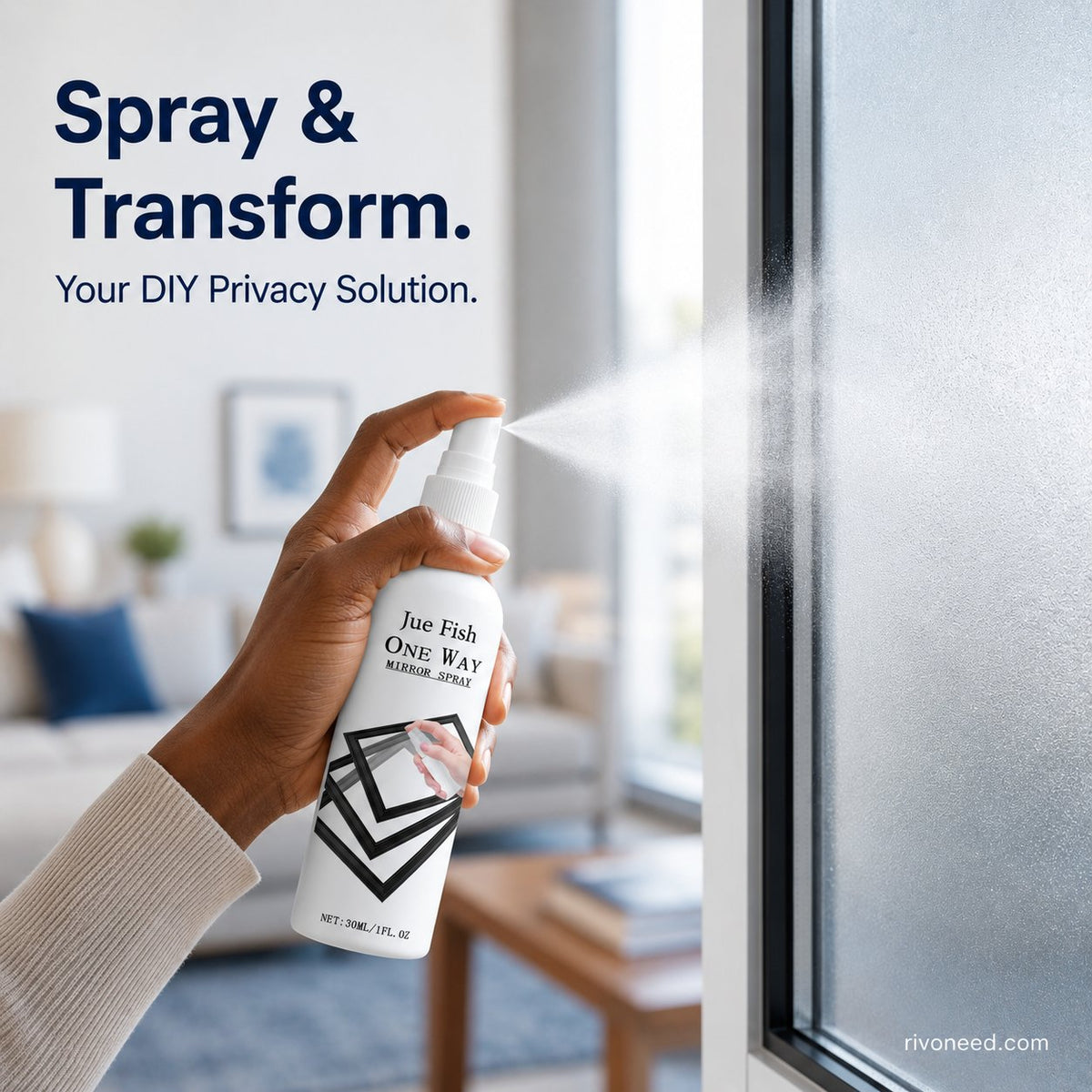 🪟 50% OFF Reflective Window Spray | One-Way Mirror Privacy Shield for Home & Car