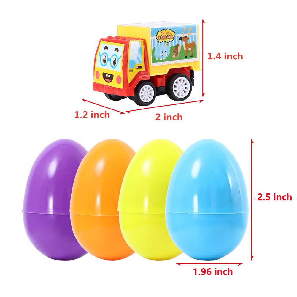 🐰 🐣12 Easter Eggs With Pull Back Cars🚚
