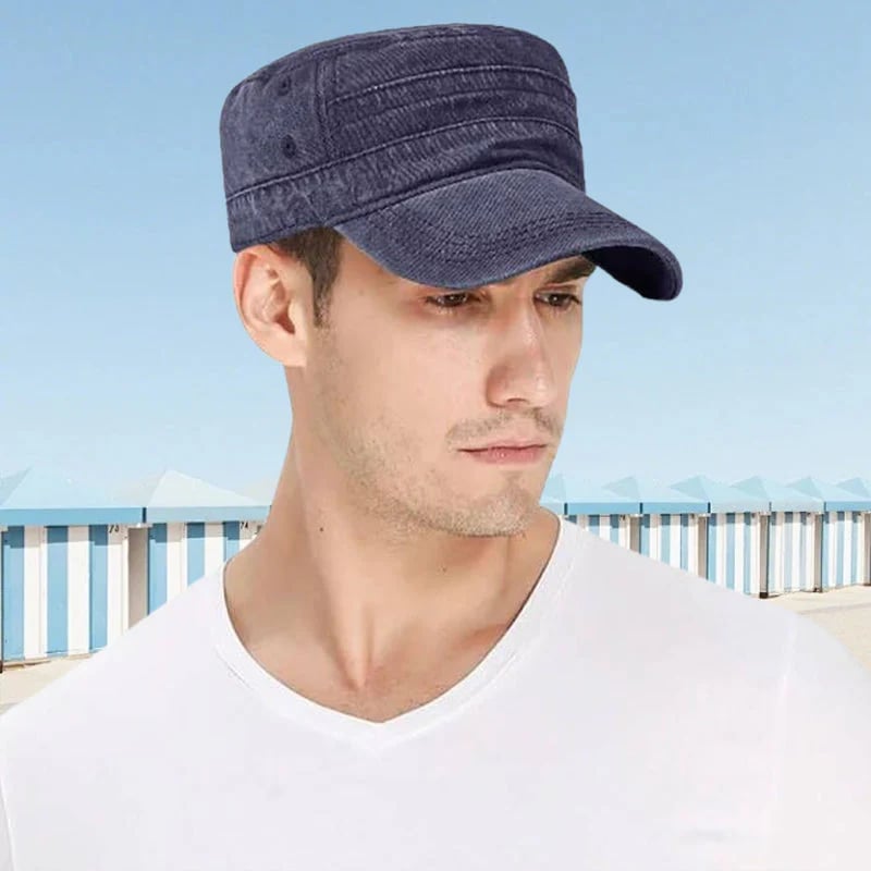 📢📢40% OFF⏰ Flat-Top Duckbill Cap – Fashionable, Breathable, Distressed