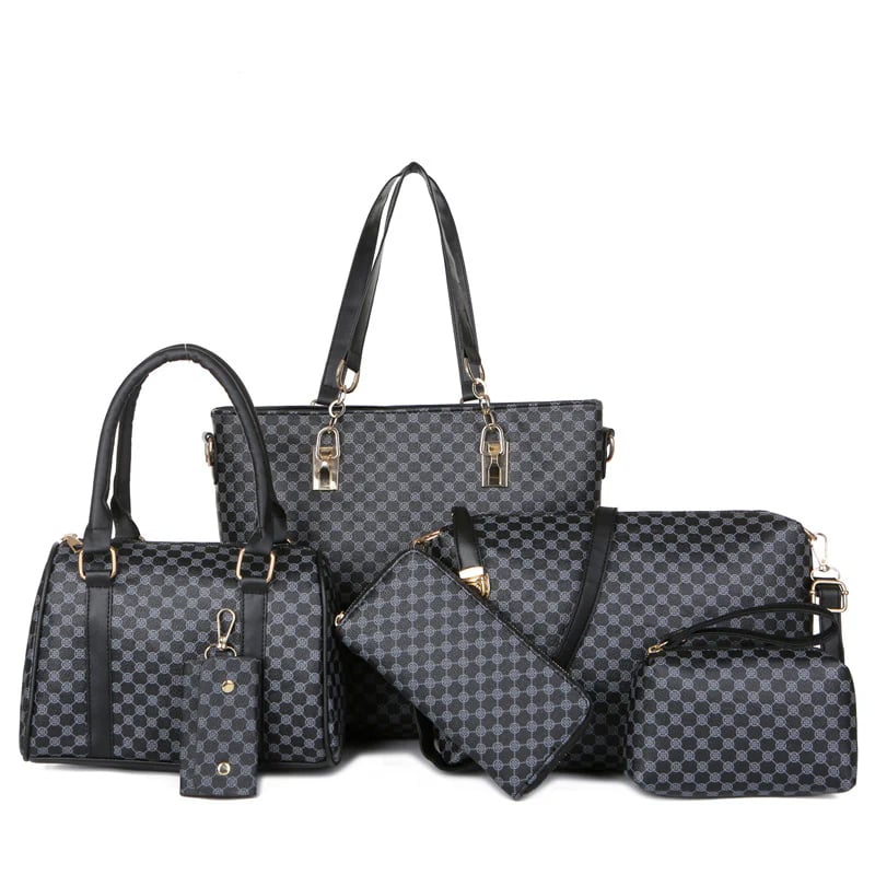 📢📢 !! ⏰Stylish 6-in-1 Mother & Baby Bag Set – Printed, Versatile Shoulder, Crossbody & Handbag for Everyday Use 🌿