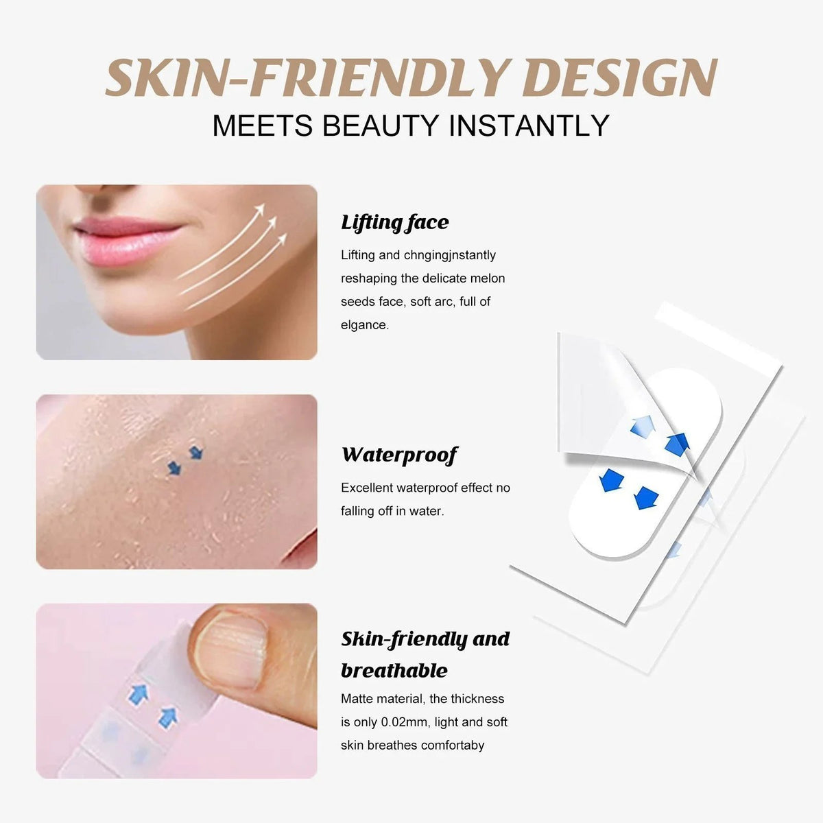Invisible Face Lifter Tape✨Has a delicate V face