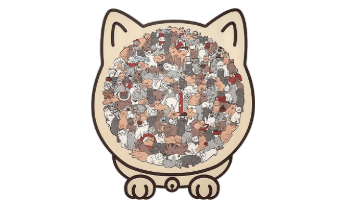 🎁 Christmas Sale 49% off 🎅 135-piece wooden puzzle in the shape of a cat in Morandi colors🐱