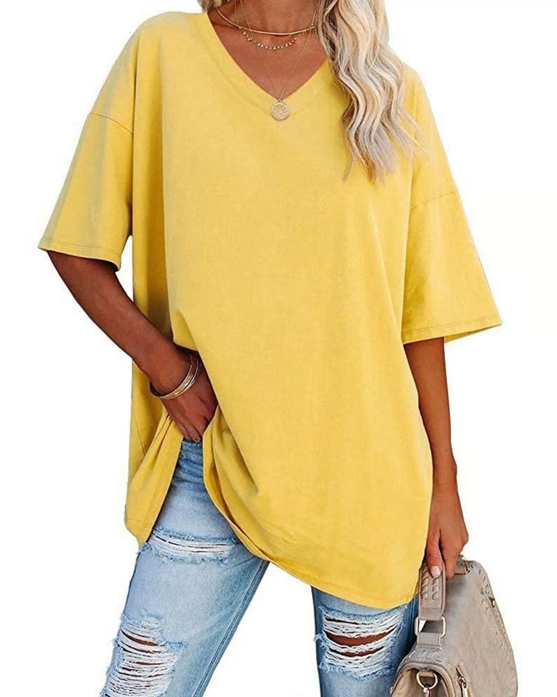 🍃V-Neck Loose Casual Short Sleeve T-Shirt