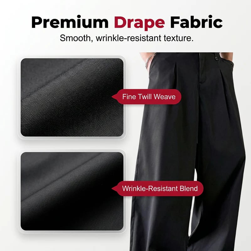 👖  NOW! ⏳ Men's Classic Fit Wide-Leg Suit Trousers – Tailored cut, breathable fabric & perfect for work, weddings or formal events ✨