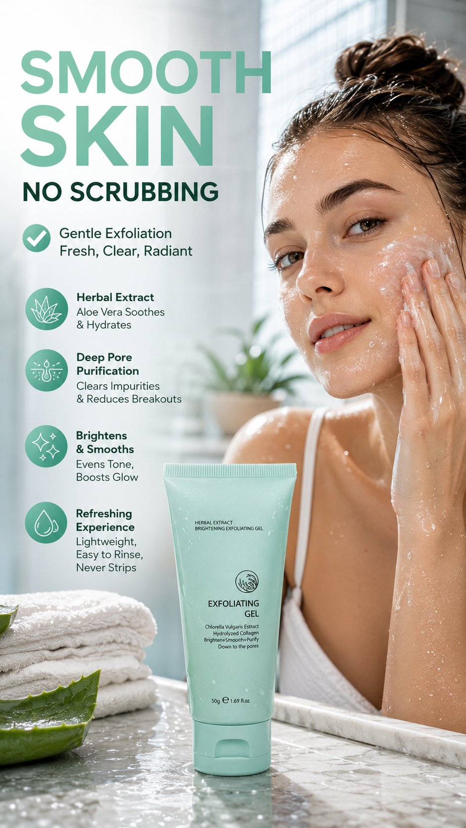 🥳2026 HOT SALE🥳💞50K+ SOLD!💥👵🌸 Herbal Extract Brightening Exfoliating Gel