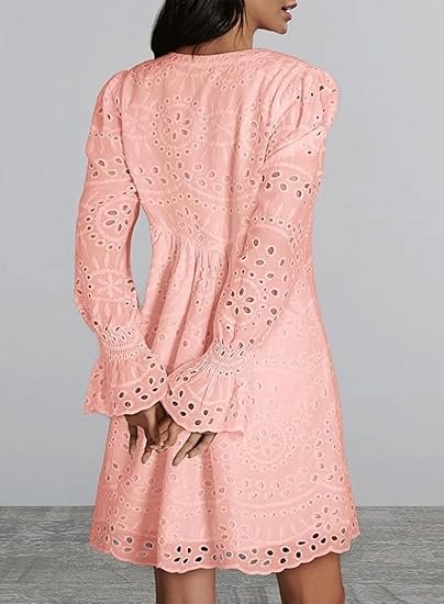 2025 New Arrival- Casual Eyelet Lace Dress for Women