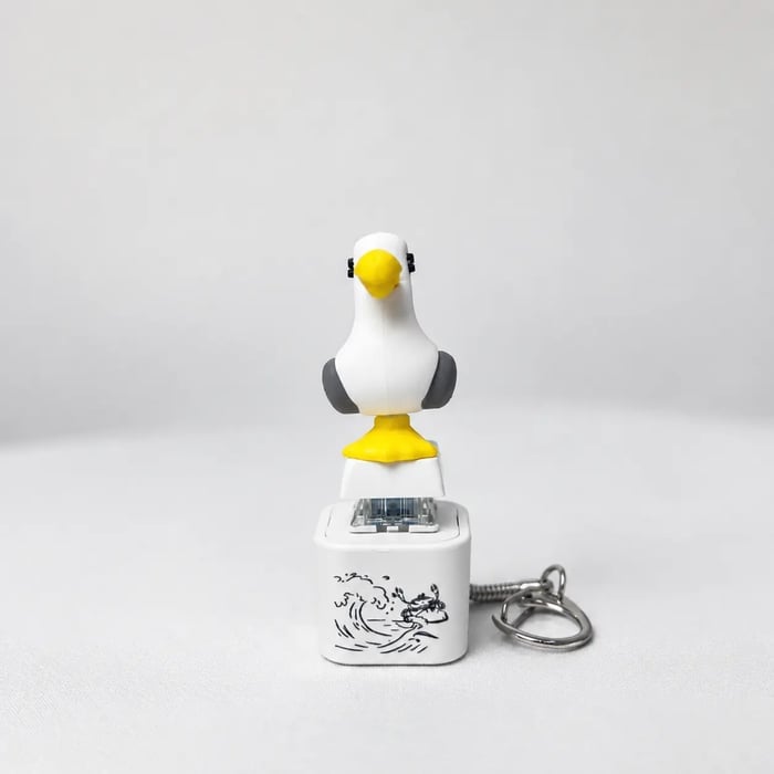 Seagull MINE! Button Keychain-Real Sound & LED Light