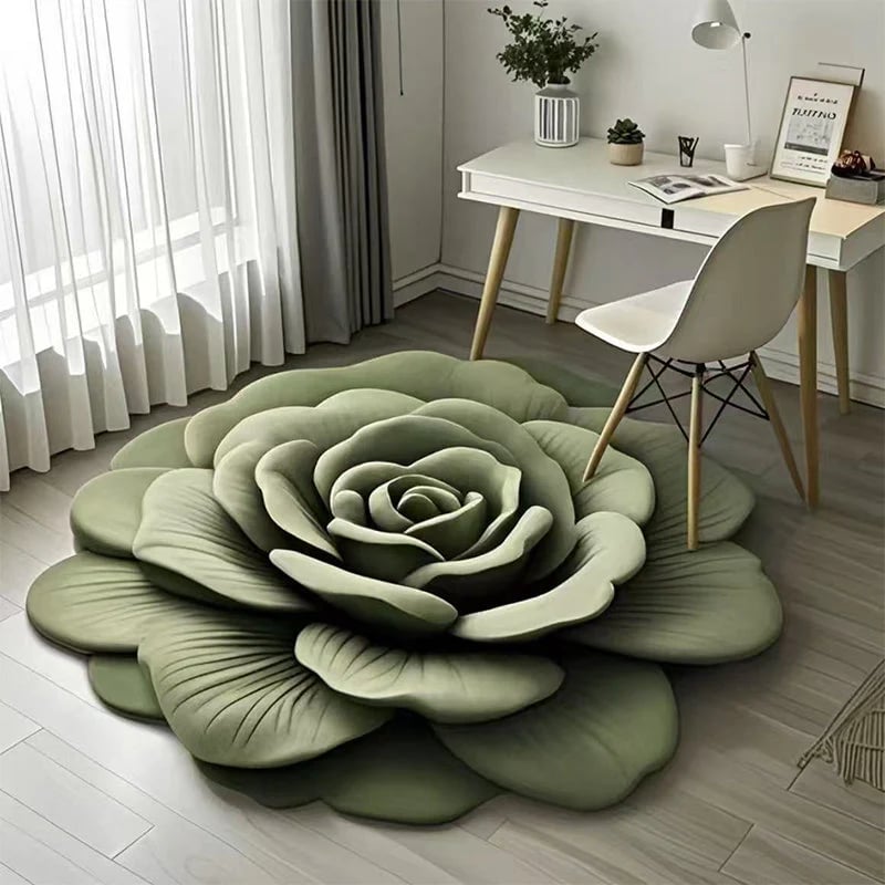 Floral Plush & Diatomaceous Earth Floor Mat