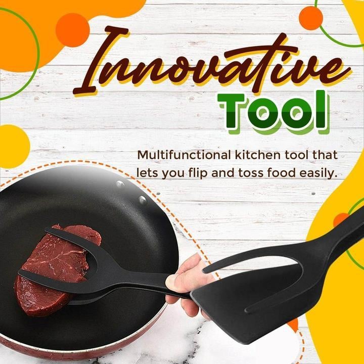 🥘 LIMITED-TIME ! 🍳 2-in-1 Grip Flip Tongs  – Non-Scratch, Non-Stick, Heat-Resistant ✨