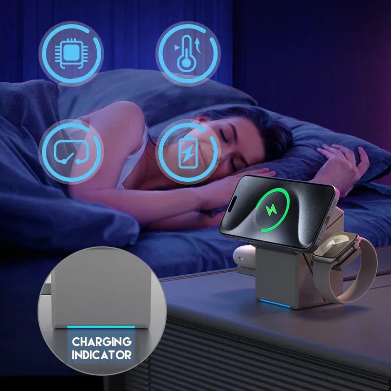 58 % OFF🔥Hot Sale Offers-3-in-1 Foldable Magnetic Wireless Charging Station