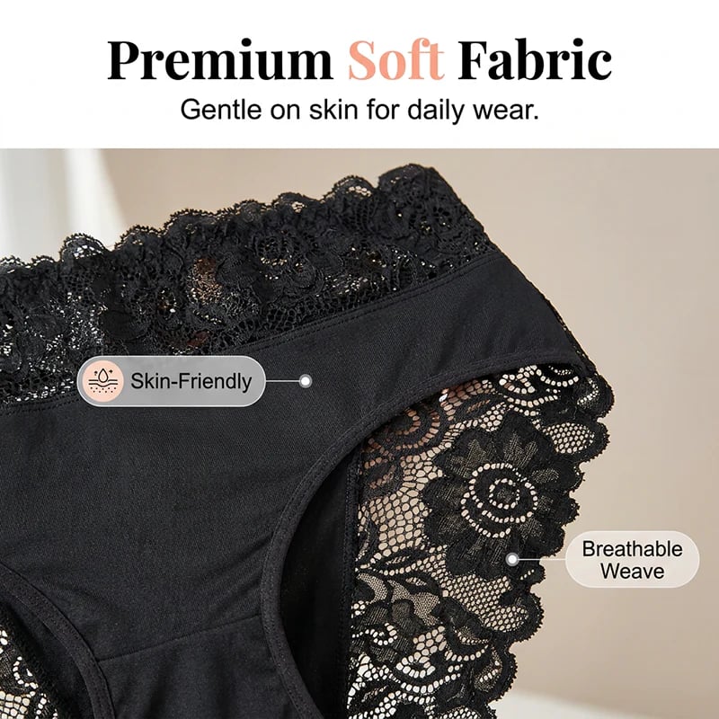 📢📢50% OFF !! ⏰Women's Soft Breathable Lace Briefs
