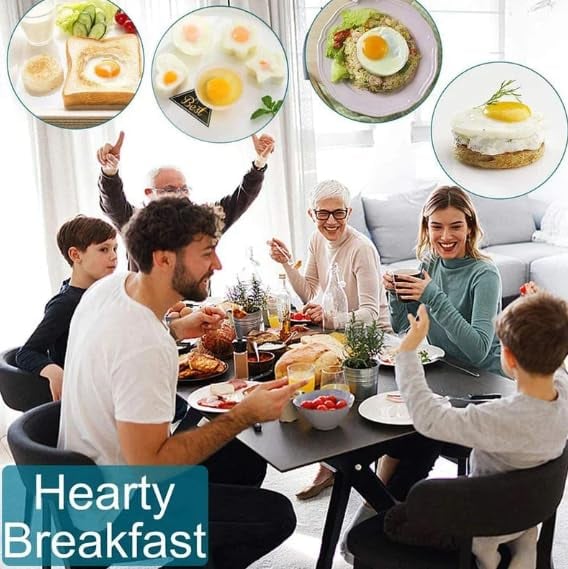 Breakfast Boiled Egg Mold - Set of 4 with Brush