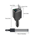 💕7-in-1 Universal Retractable Car Charger with Intelligent Voltage Display and Starry Sky Light