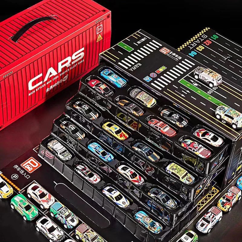 CHRISTMAS PROMOTION 49% OFF🎁48 Mini Pull-Back Cars with Built-In Garage Set