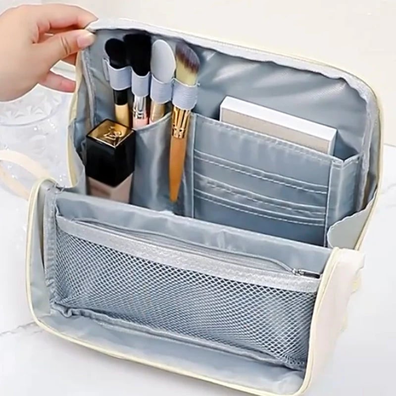 🔥Hot Sale🔥Stylish Handheld Partitioned Cosmetic Bag