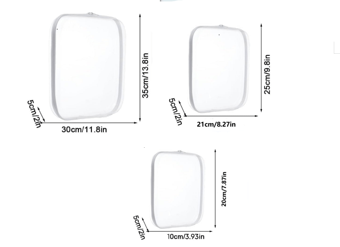 Double Zippered Hard Pouch