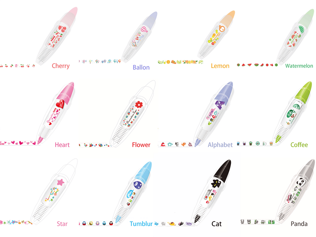 DIY Cute Animals Press Type Decorative Pen