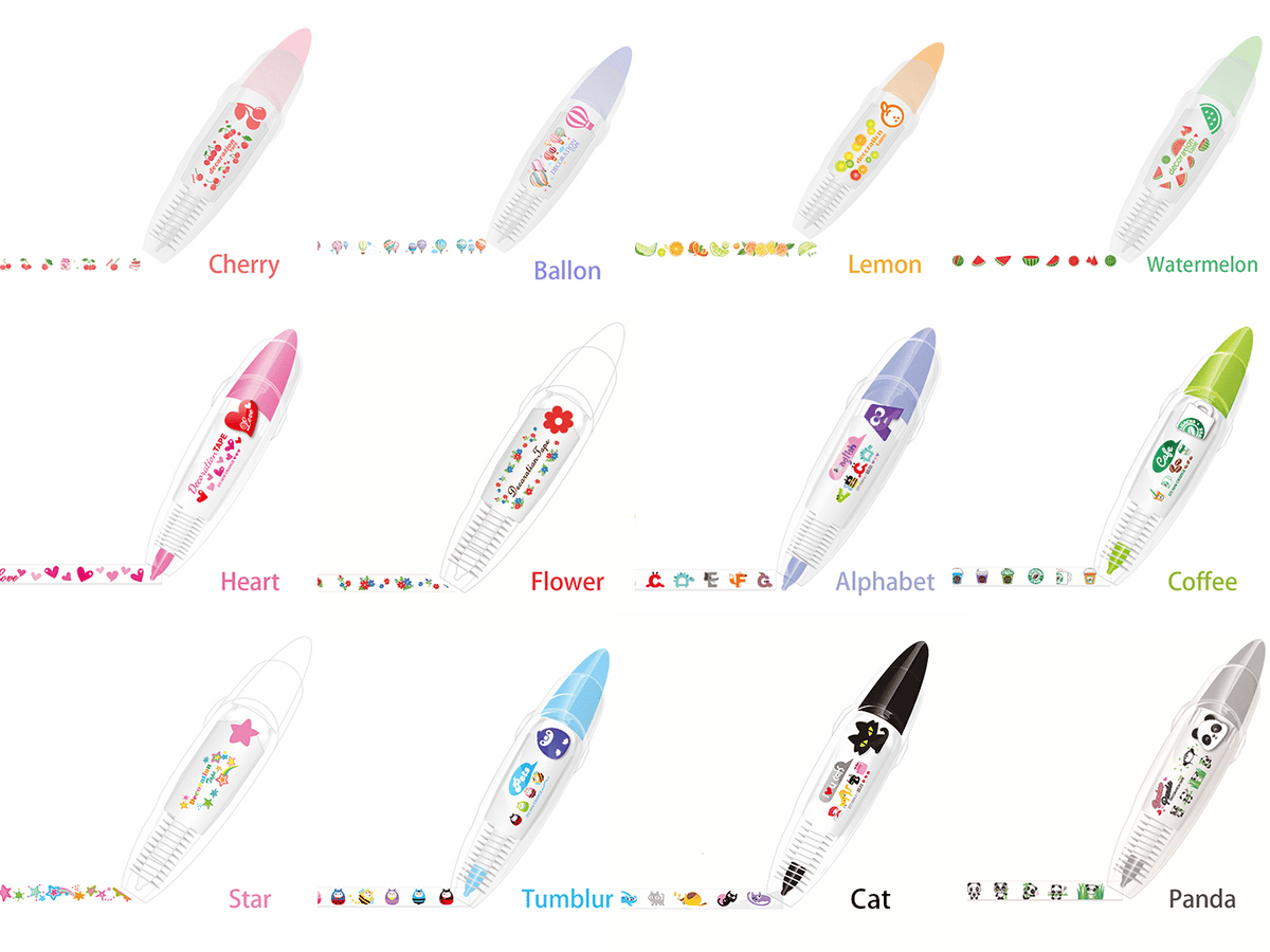 DIY Cute Animals Press Type Decorative Pen