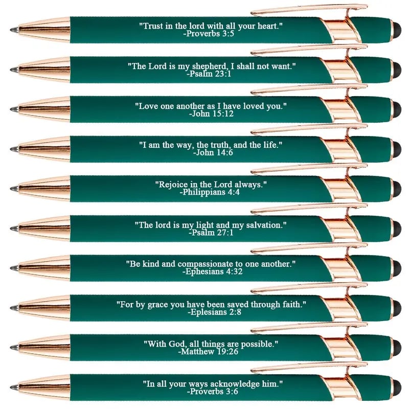 Bible Verse Ballpoint Pen Set (10PCS)