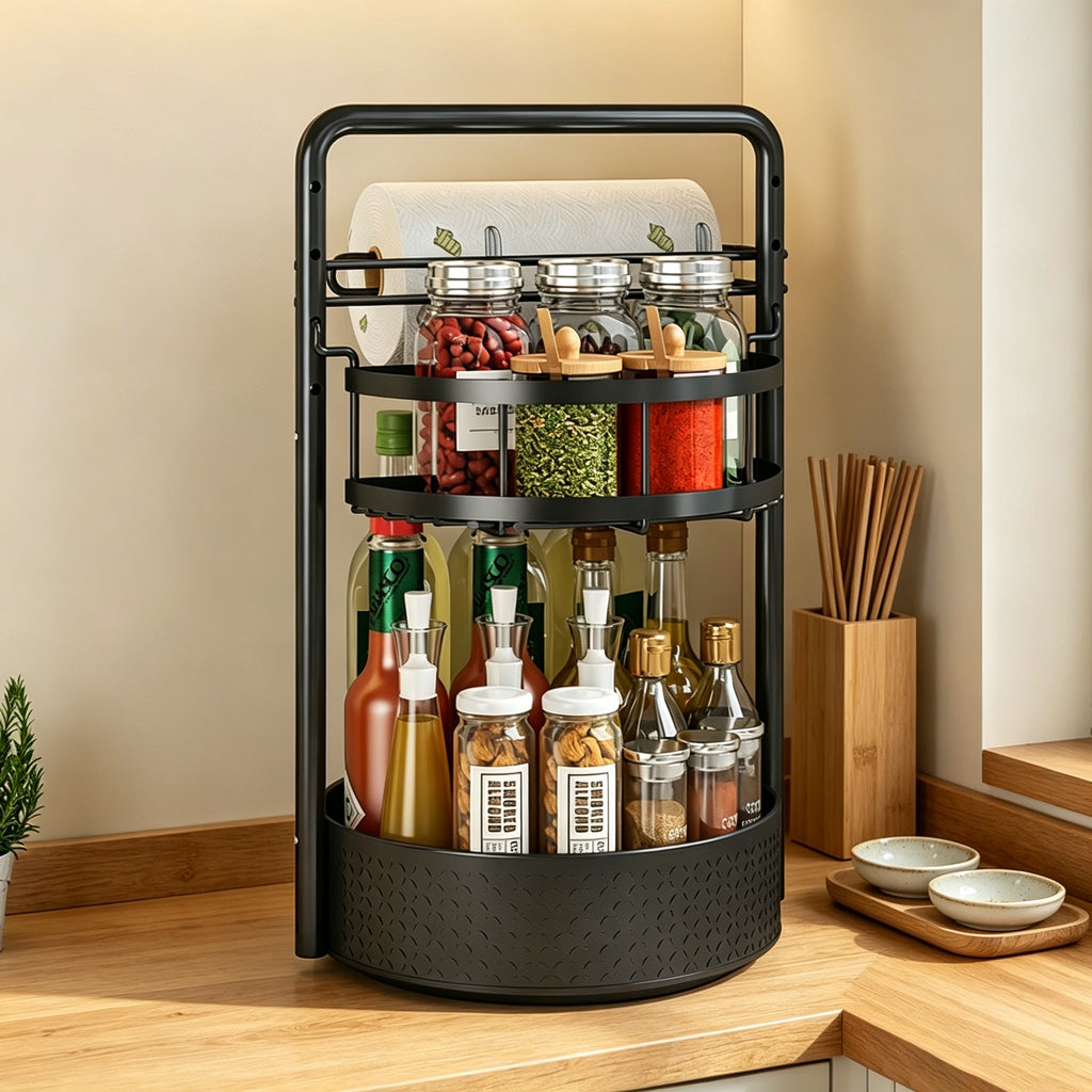 📋Paper Towel & Seasoning Storage Rack