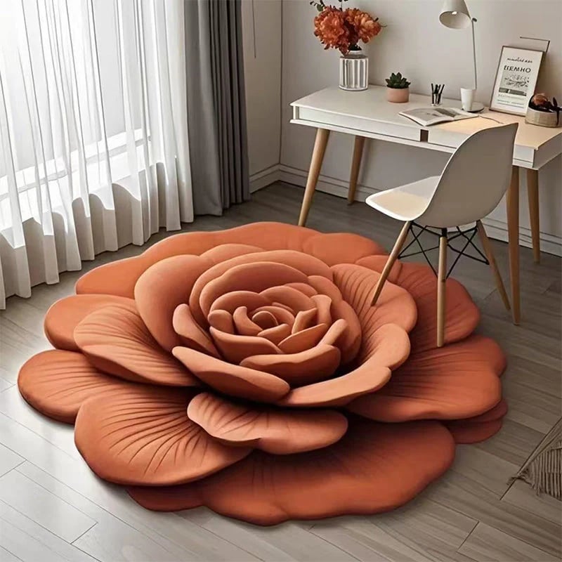 Floral Plush & Diatomaceous Earth Floor Mat