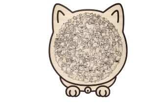 🎁 Christmas Sale 49% off 🎅 135-piece wooden puzzle in the shape of a cat in Morandi colors🐱
