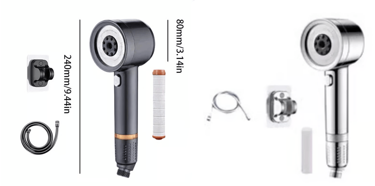 Filtered High-Pressure Shower Head Set