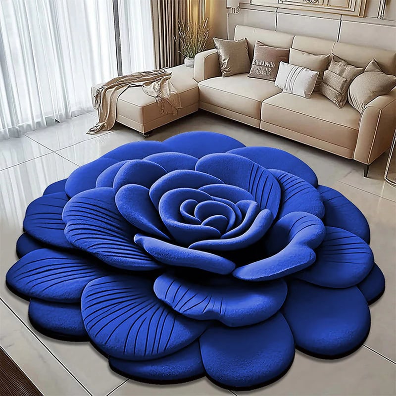 Floral Plush & Diatomaceous Earth Floor Mat