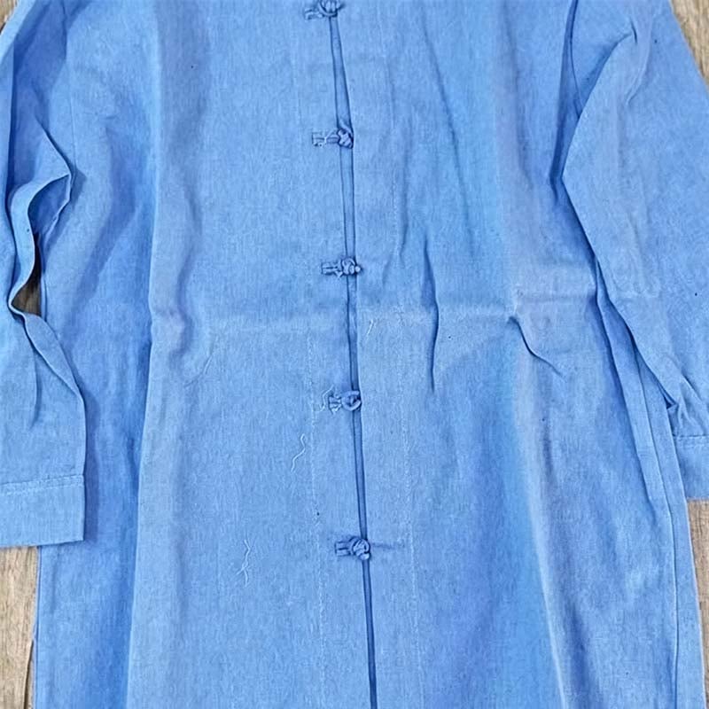 Men's Casual Linen Mandarin Collar Shirt