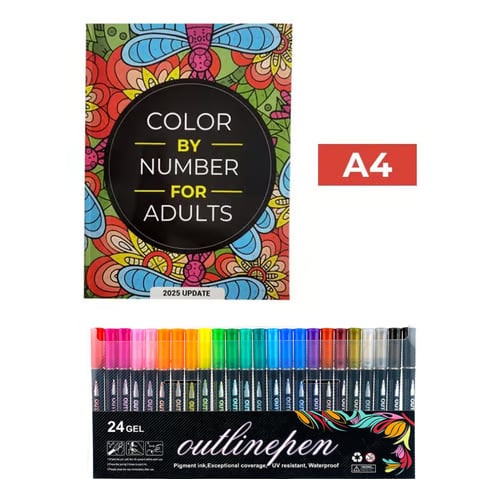 Color By Number Coloring Book for Adults