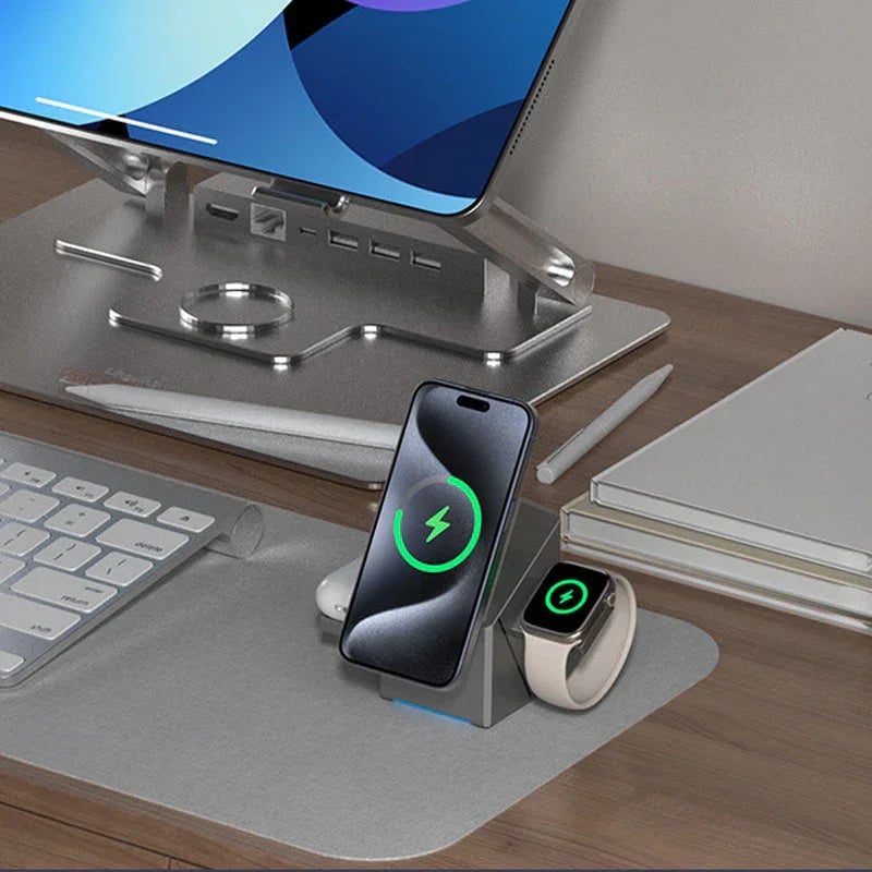 58 % OFF🔥Hot Sale Offers-3-in-1 Foldable Magnetic Wireless Charging Station
