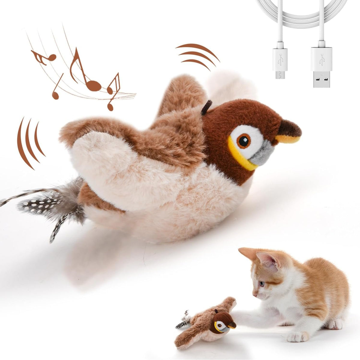 🔥🐾Interactive Chirping Bird Cat Toy