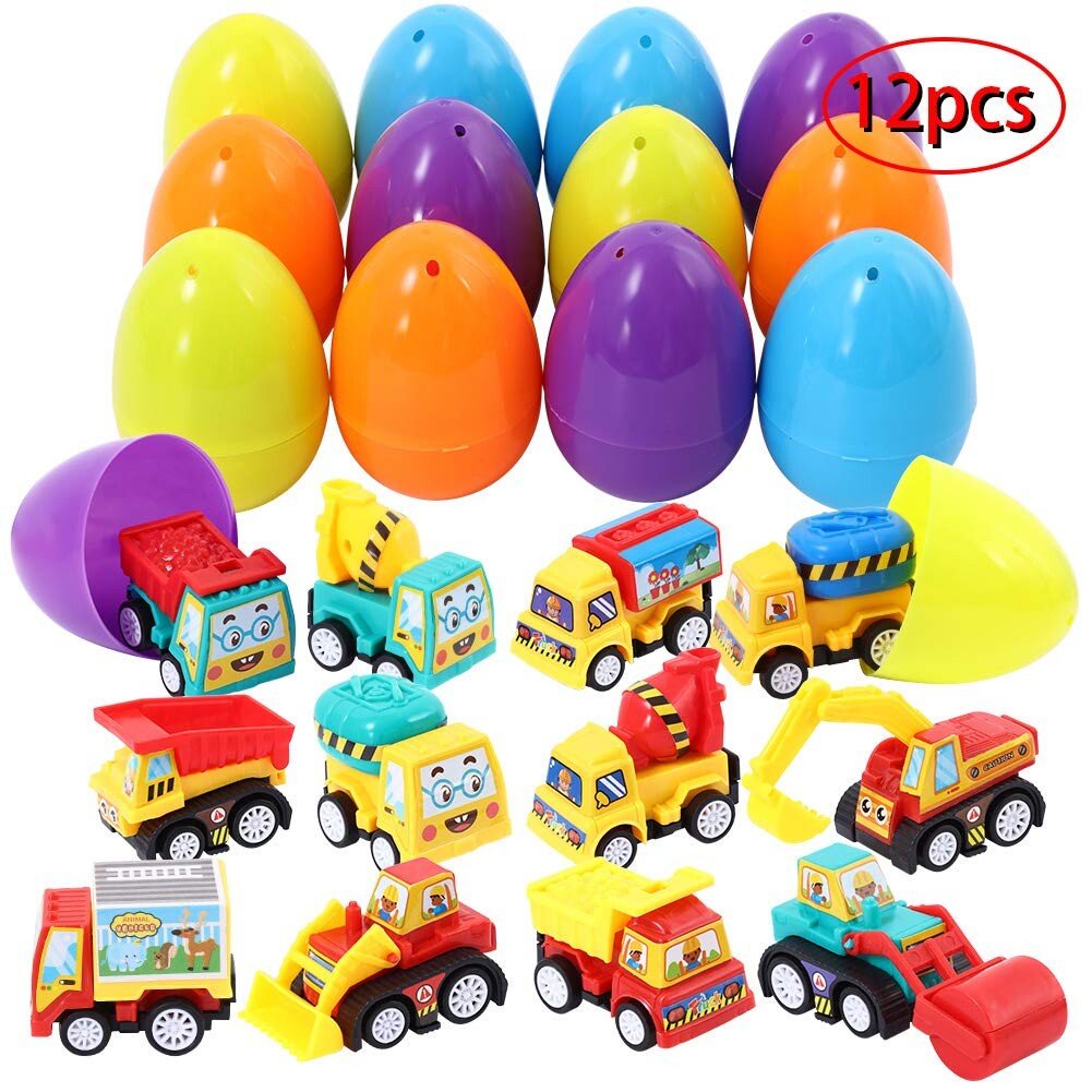 🐰 🐣12 Easter Eggs With Pull Back Cars🚚