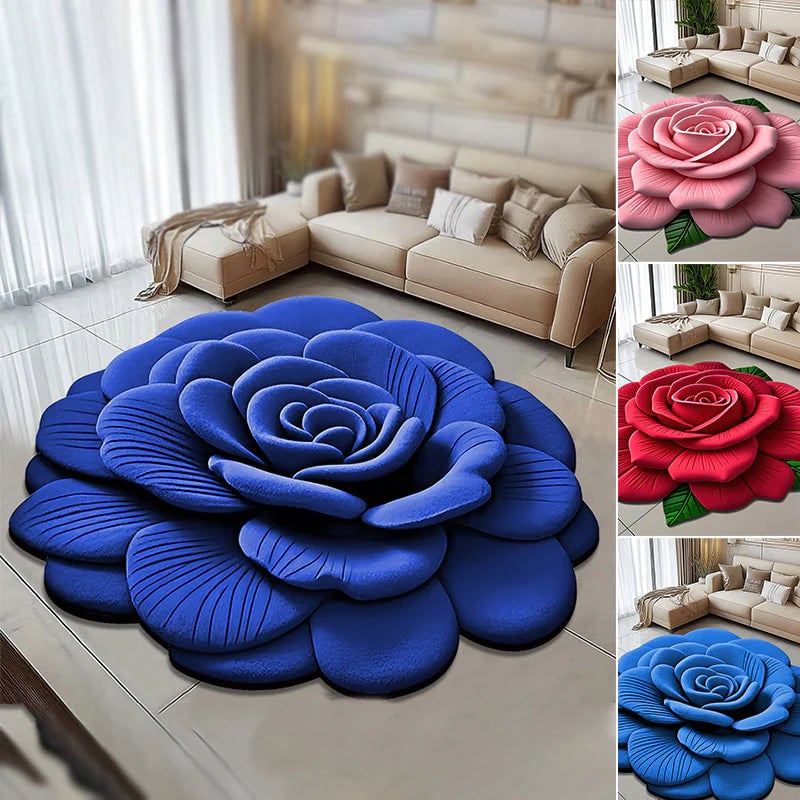 Floral Plush & Diatomaceous Earth Floor Mat