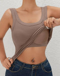 👙Ribbed Padded Camisole With Built-In Bra