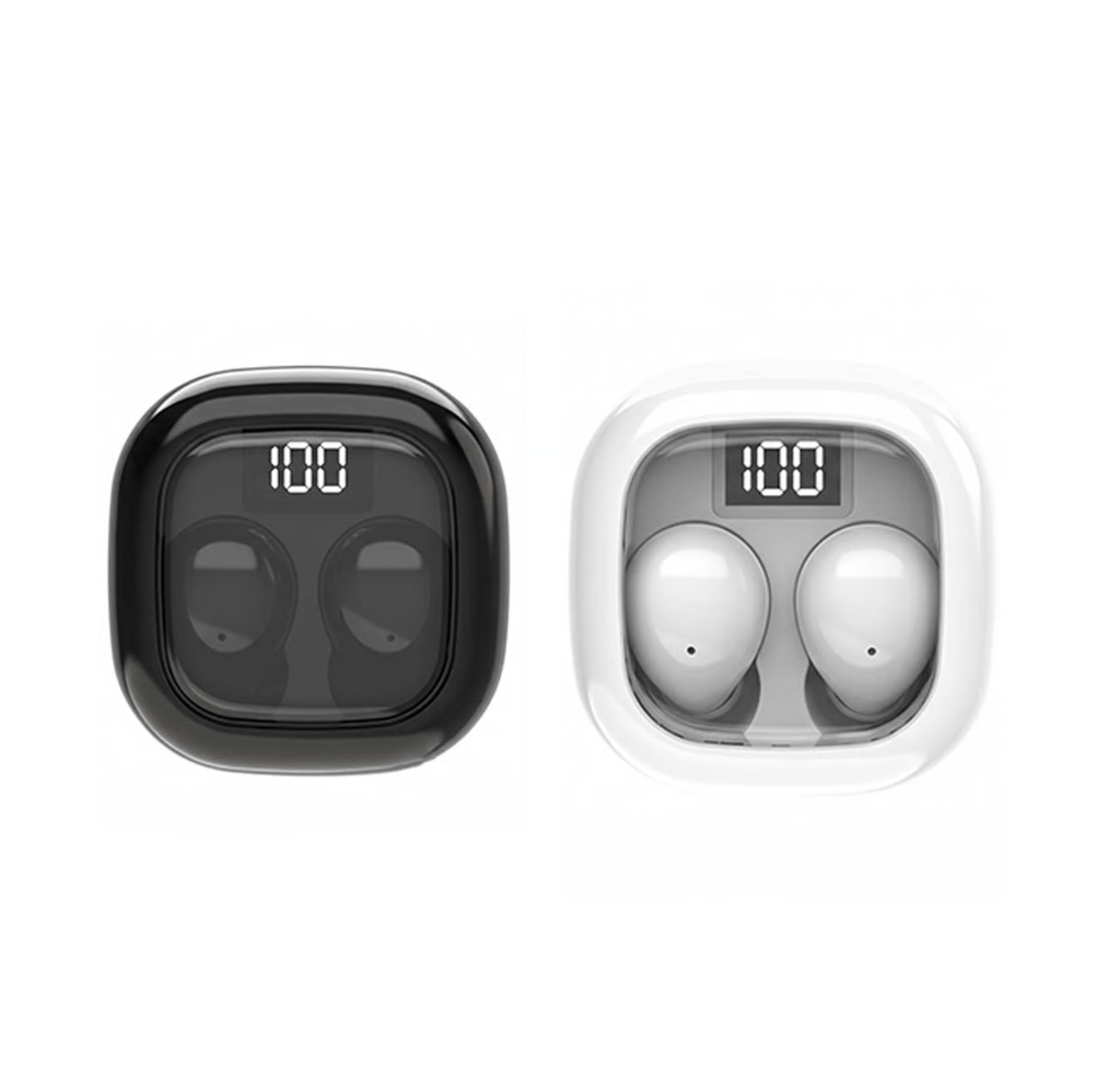 Crystal-Series Wireless Mini Headphones with LED Display
