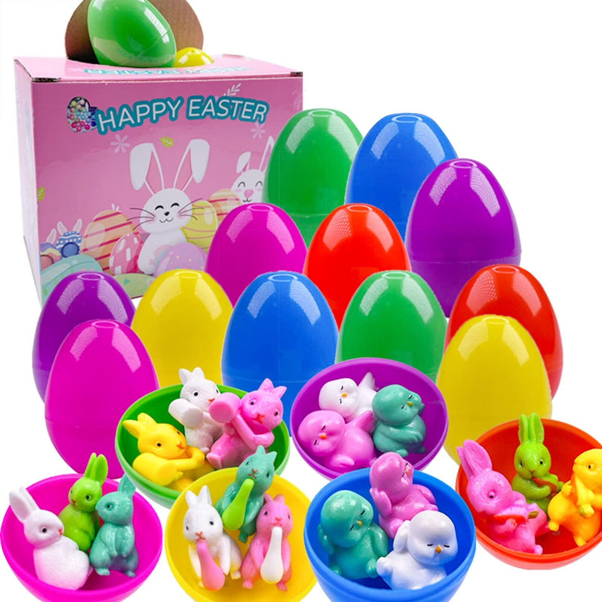 🐰 🐣12 Easter Eggs With Pull Back Cars🚚