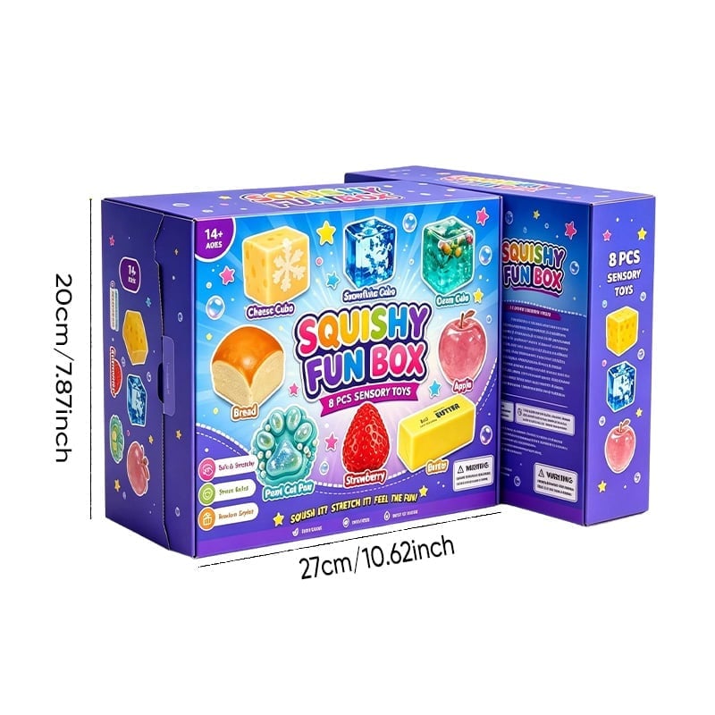 💕Squishy Fun Box - 8 Pcs Premium Sensory Toys Set-free shipping