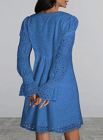2025 New Arrival- Casual Eyelet Lace Dress for Women