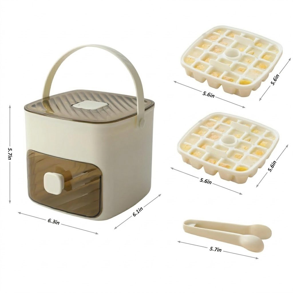 🎁Handled Press-Type Ice Cube Tray (Double-Layer)