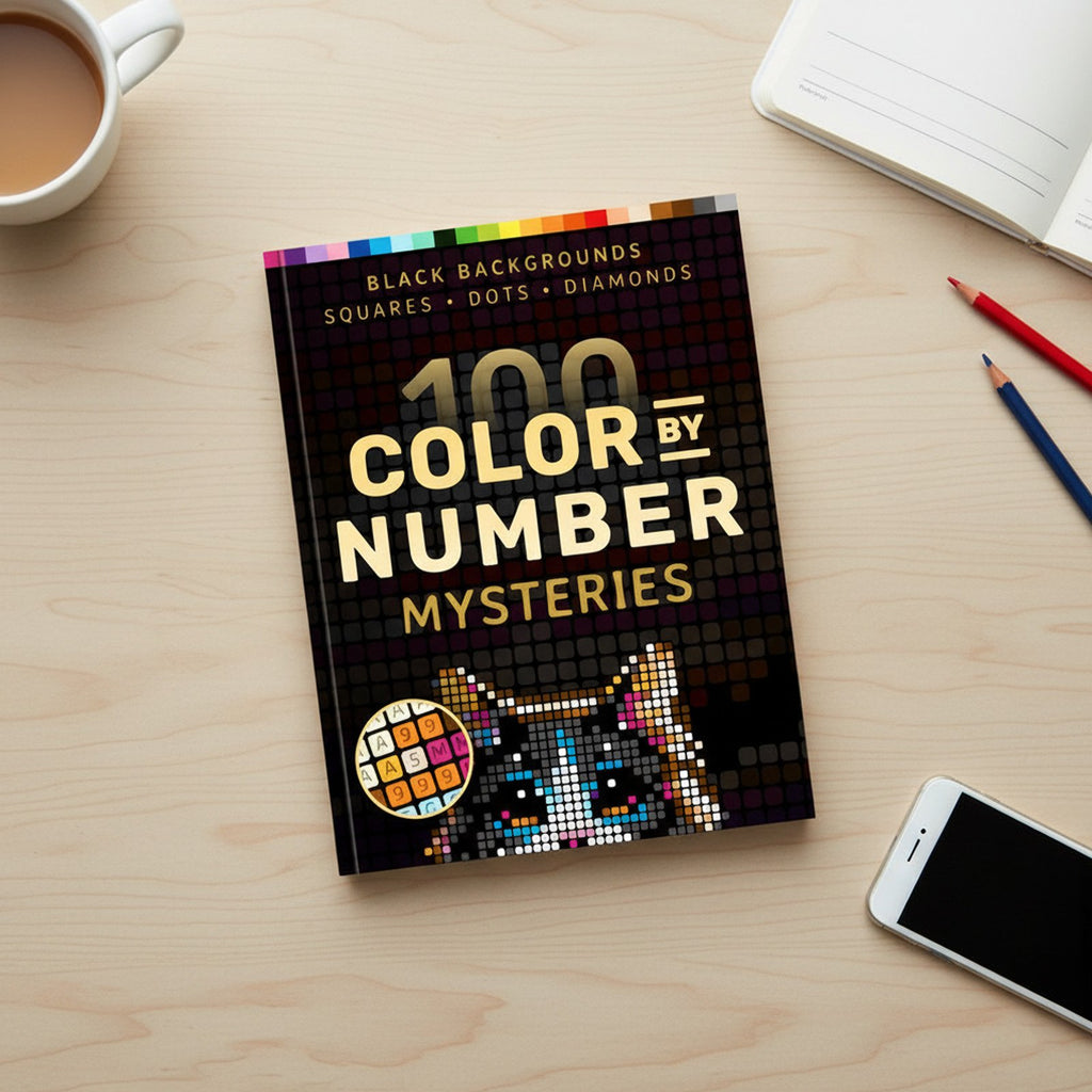 100 Color by Number Mysteries: A Coloring Book for Adults Relaxation and Wonder