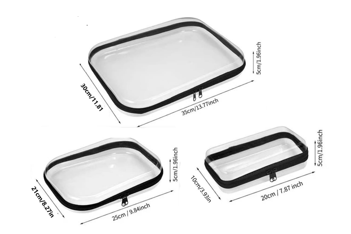 Double Zippered Hard Pouch