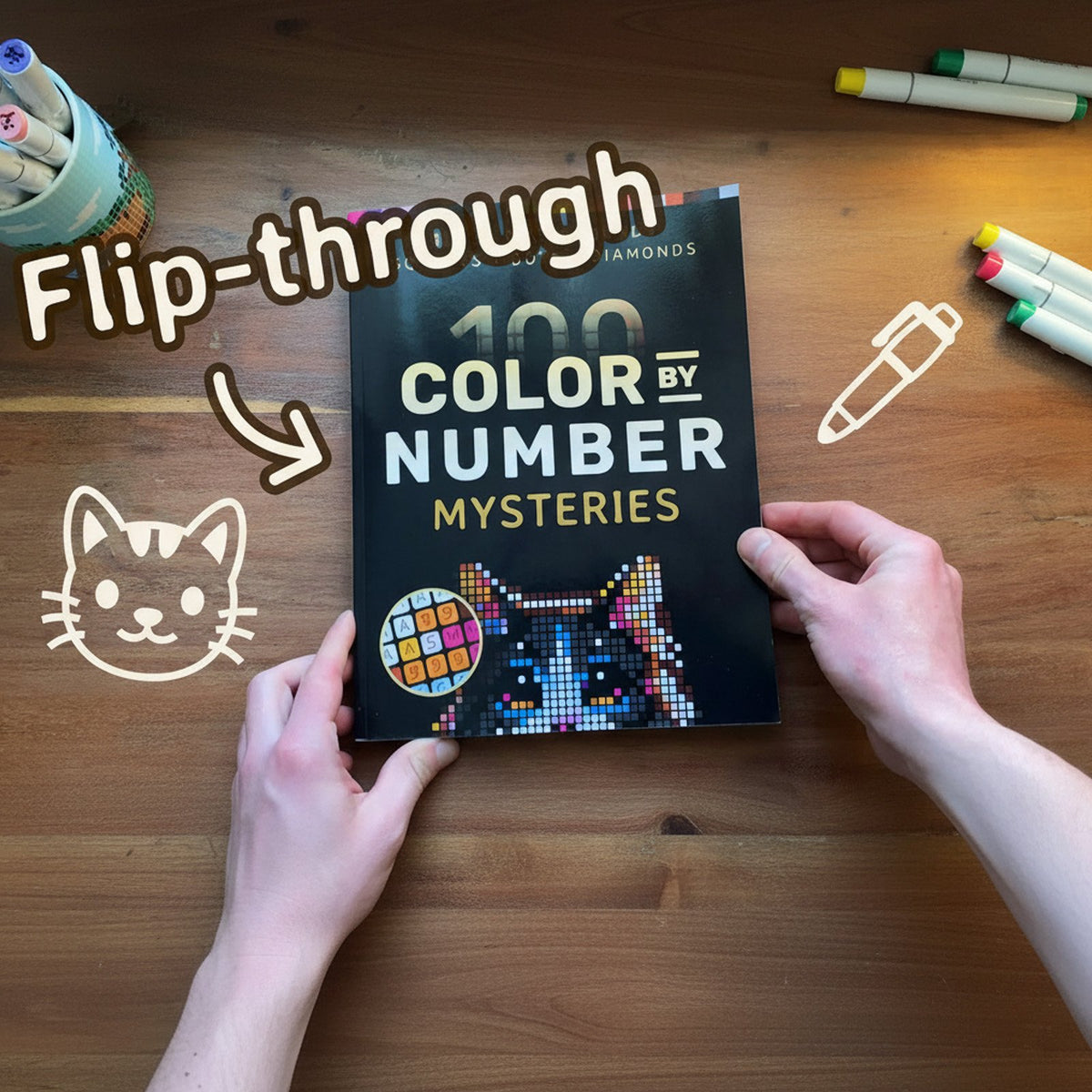 100 Color by Number Mysteries: A Coloring Book for Adults Relaxation and Wonder