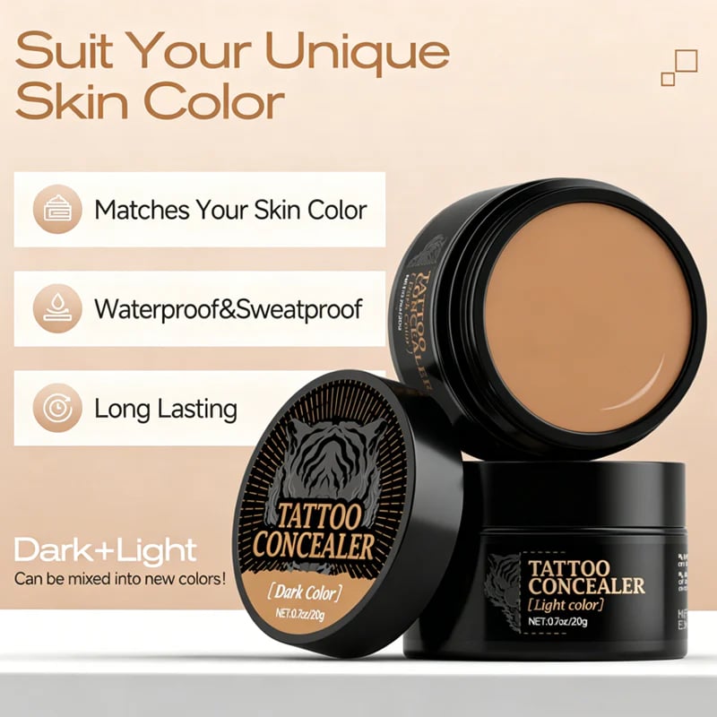 🥳2026 HOT SALE🥳💞50K+ SOLD!🎨🛡️Waterproof Scar Concealer – Dual‑shade custom match, covers scars & birthmarks. Sweat‑proof, all‑day wear. 💪✨