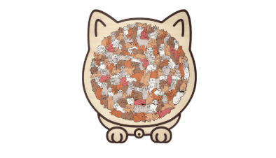 🎁 Christmas Sale 49% off 🎅 135-piece wooden puzzle in the shape of a cat in Morandi colors🐱
